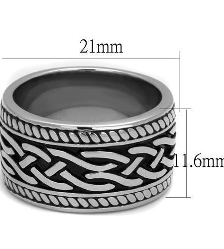 Men Stainless Steel Epoxy Rings TK2239
